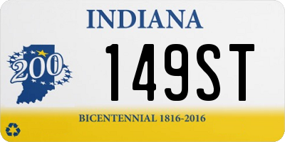 IN license plate 149ST