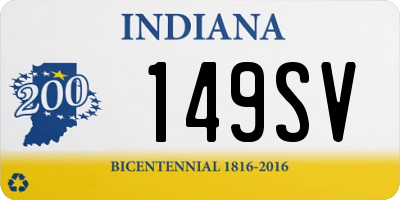 IN license plate 149SV