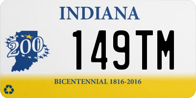 IN license plate 149TM