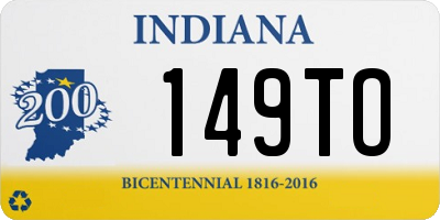 IN license plate 149TO