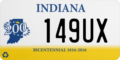 IN license plate 149UX