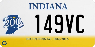 IN license plate 149VC