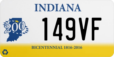 IN license plate 149VF