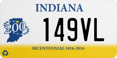 IN license plate 149VL