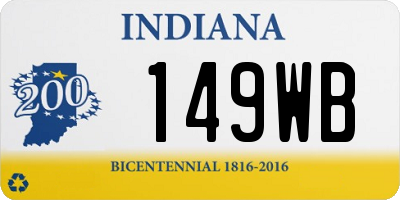 IN license plate 149WB