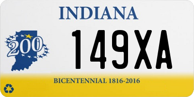 IN license plate 149XA