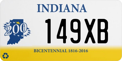 IN license plate 149XB