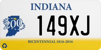 IN license plate 149XJ