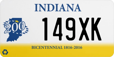 IN license plate 149XK