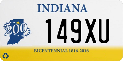 IN license plate 149XU