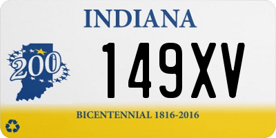 IN license plate 149XV