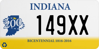 IN license plate 149XX