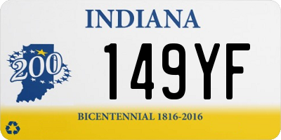 IN license plate 149YF