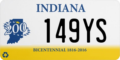 IN license plate 149YS