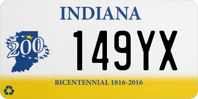 IN license plate 149YX