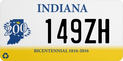 IN license plate 149ZH