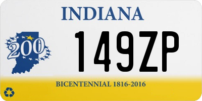 IN license plate 149ZP