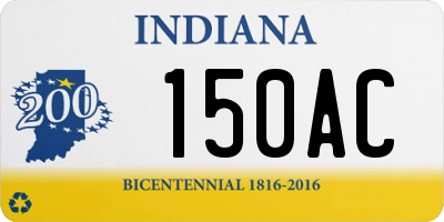 IN license plate 150AC