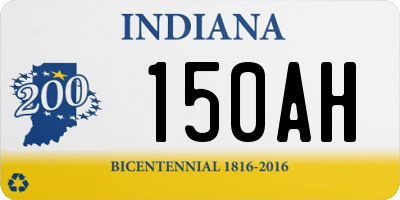 IN license plate 150AH