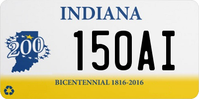 IN license plate 150AI