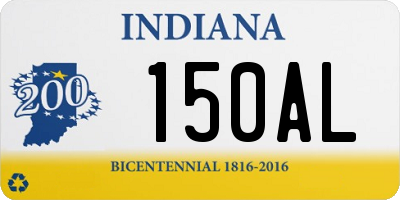 IN license plate 150AL