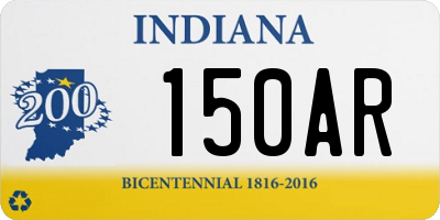 IN license plate 150AR