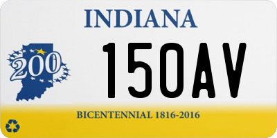 IN license plate 150AV