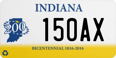 IN license plate 150AX