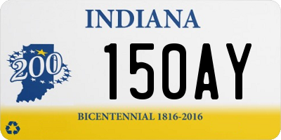 IN license plate 150AY