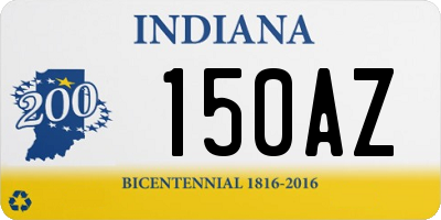 IN license plate 150AZ