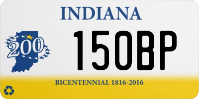 IN license plate 150BP