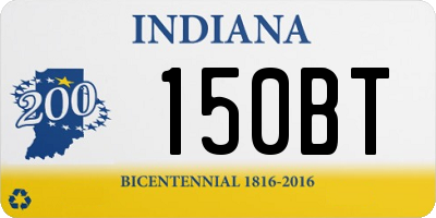 IN license plate 150BT