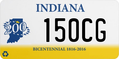 IN license plate 150CG