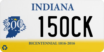 IN license plate 150CK