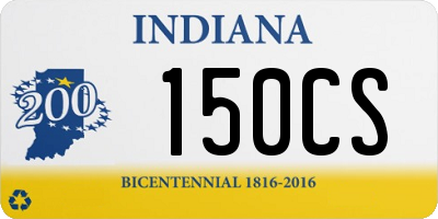 IN license plate 150CS