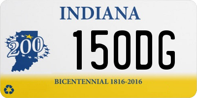 IN license plate 150DG