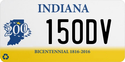 IN license plate 150DV