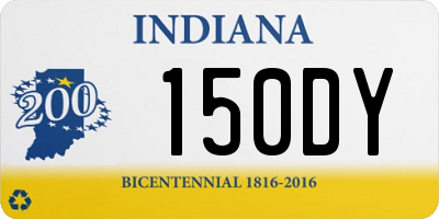 IN license plate 150DY