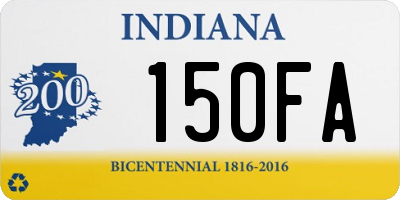 IN license plate 150FA