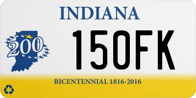 IN license plate 150FK