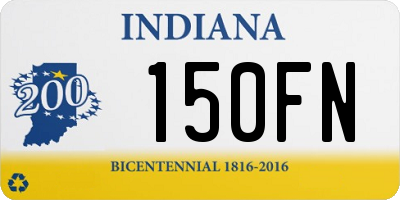 IN license plate 150FN