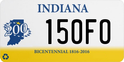 IN license plate 150FO