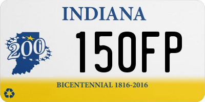 IN license plate 150FP