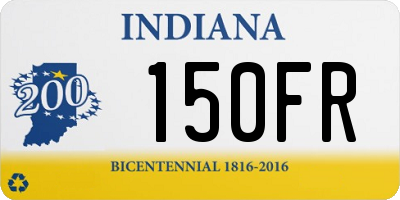 IN license plate 150FR