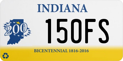 IN license plate 150FS