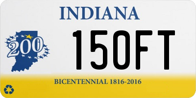 IN license plate 150FT