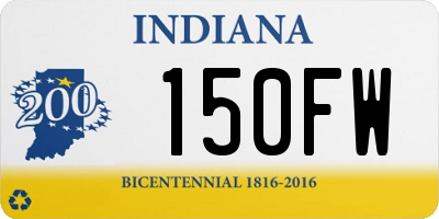 IN license plate 150FW