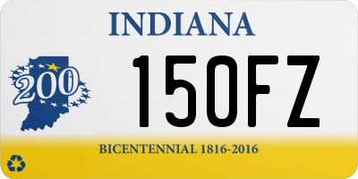 IN license plate 150FZ