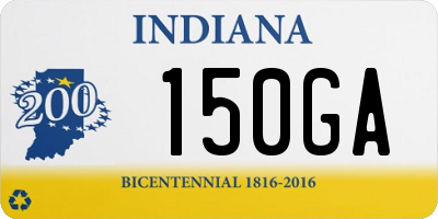 IN license plate 150GA