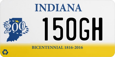 IN license plate 150GH